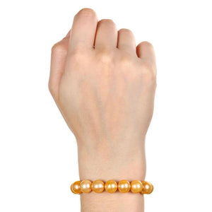 Pulseira em Prata 925 com Pérolas Laranja