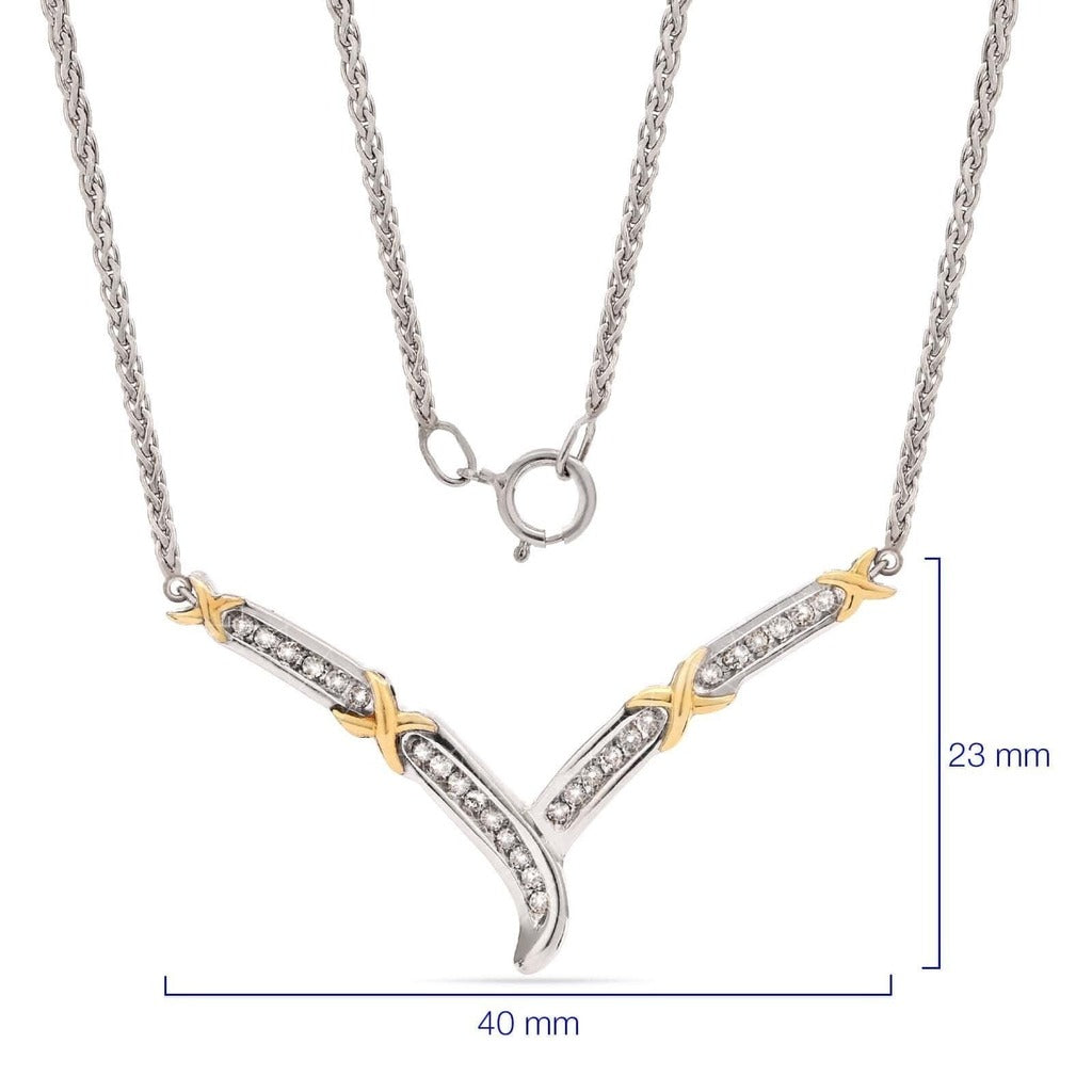 Colar em Prata 925 com Diamantes Brancos