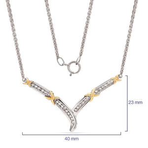 Colar em Prata 925 com Diamantes Brancos