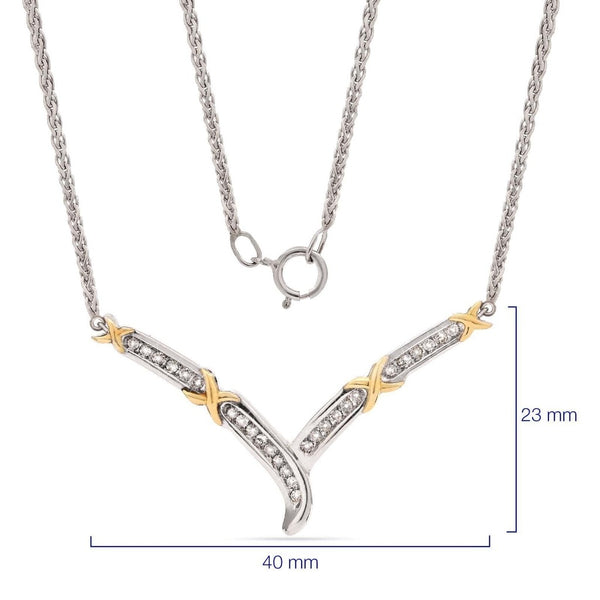 Colar em Prata 925 com Diamantes Brancos