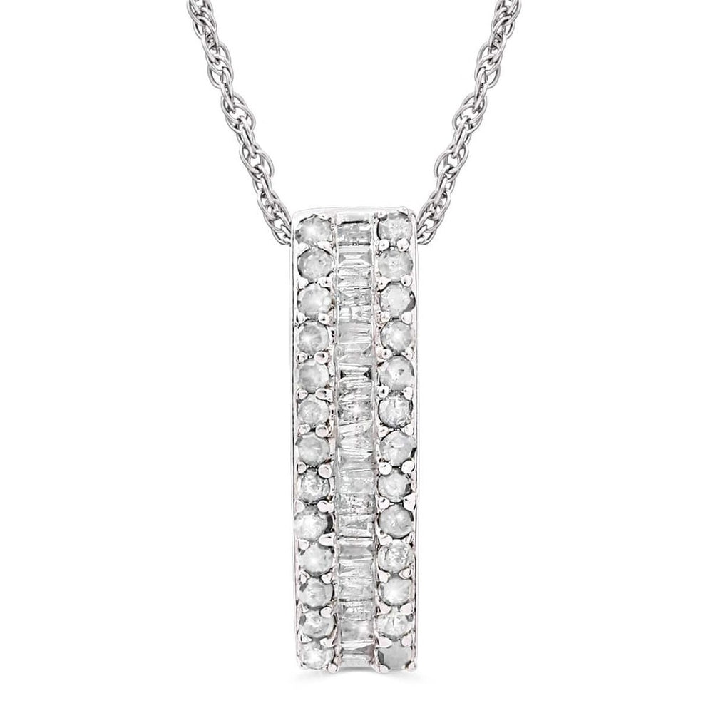 Pingente em Prata 925 com Diamantes Brancos