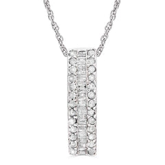 Pingente em Prata 925 com Diamantes Brancos
