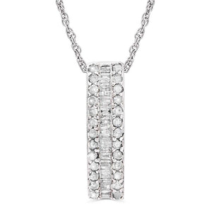 Pingente em Prata 925 com Diamantes Brancos