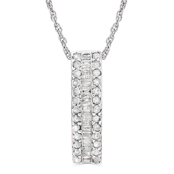 Pingente em Prata 925 com Diamantes Brancos