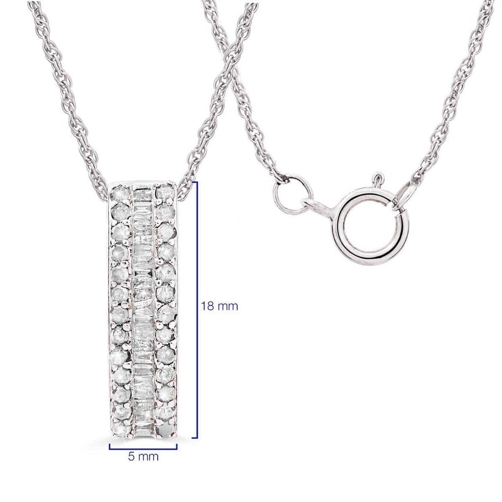 Pingente em Prata 925 com Diamantes Brancos