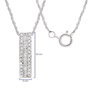 Pingente em Prata 925 com Diamantes Brancos