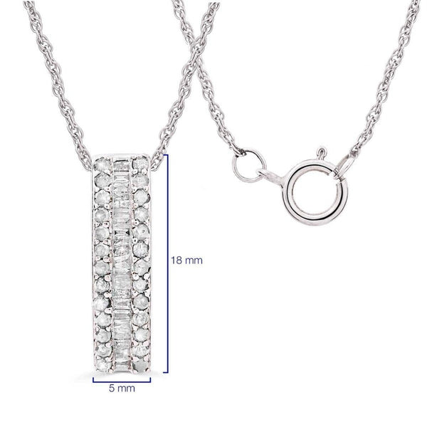 Pingente em Prata 925 com Diamantes Brancos