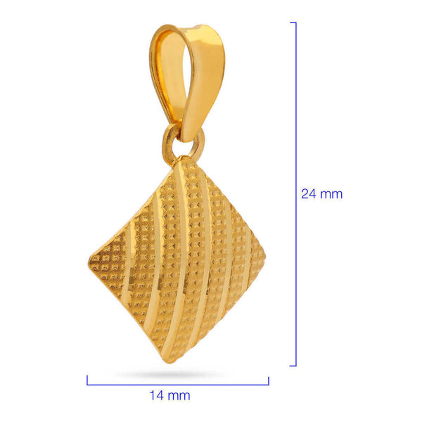 Pingente Losango Linha Alshahba em Ouro Amarelo 22k