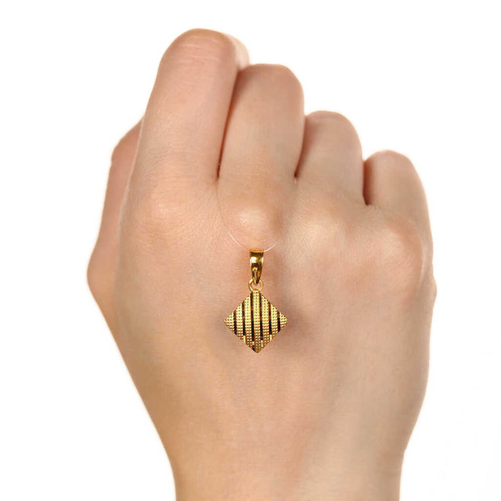 Pingente Losango Linha Alshahba em Ouro Amarelo 22k