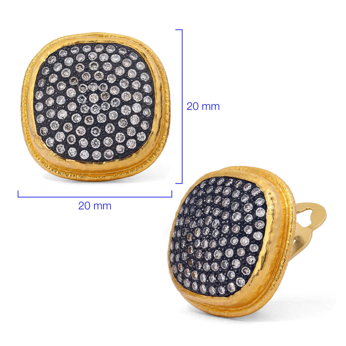 Par de Brinco Ouro Amarelo 23,64k Ara Collection com Diamantes