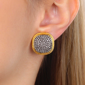 120562-Par de Brinco Ouro Amarelo 23,64k Ara Collection com Diamantes