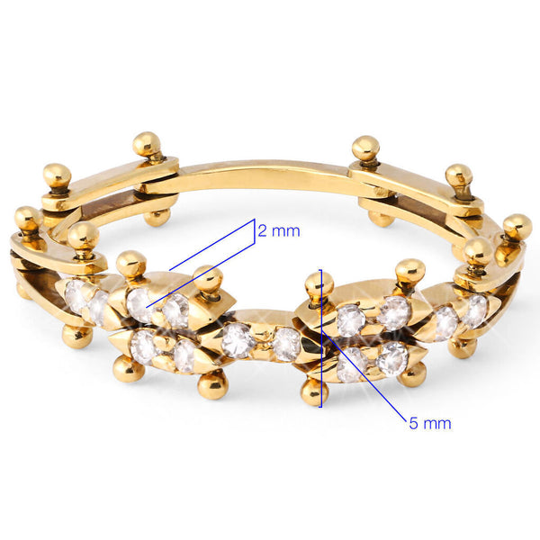 Colar Pulseira e Anel em Ouro Amarelo com Diamantes