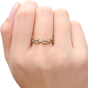 Colar Pulseira e Anel em Ouro Amarelo com Diamantes