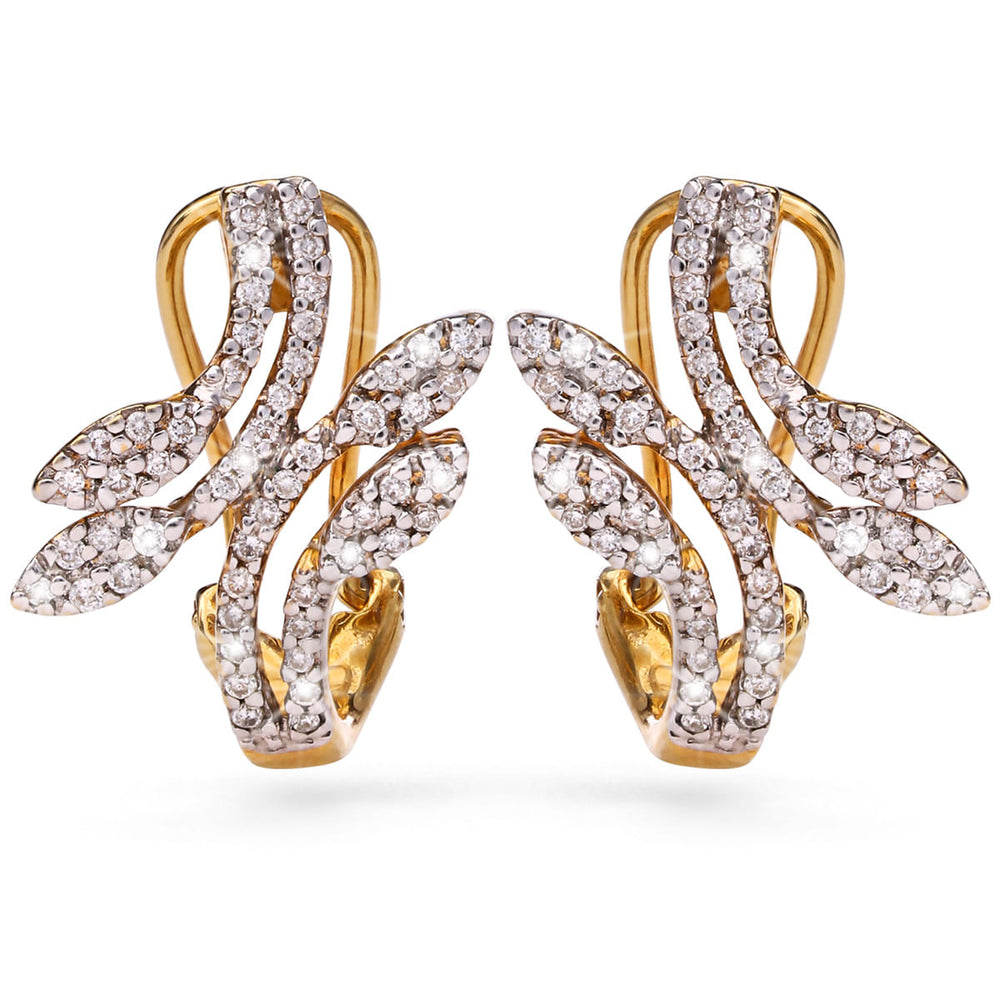 122586-Par de Brinco em Ouro Amarelo com Diamantes