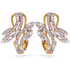 122586-Par de Brinco em Ouro Amarelo com Diamantes