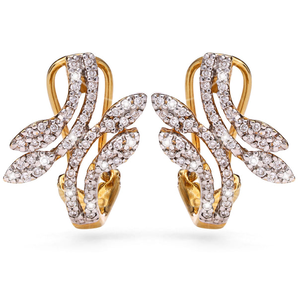 122586-Par de Brinco em Ouro Amarelo com Diamantes