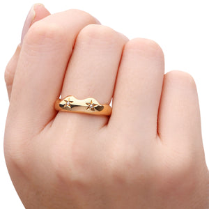 Anel em Ouro Rose 18k com Diamantes
