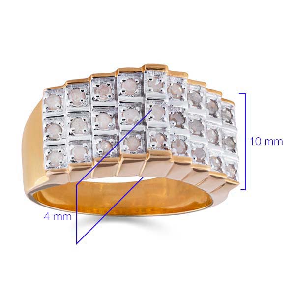 Anel em Prata 925 com Diamantes Ice