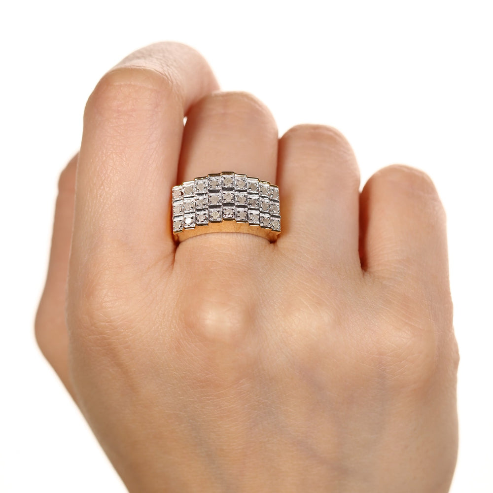 Anel em Prata 925 com Diamantes Ice