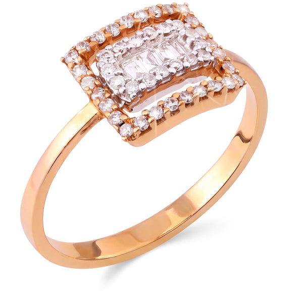 123094-Anel em Ouro Rosé com Diamantes