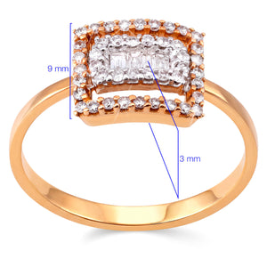 123094-Anel em Ouro Rosé com Diamantes