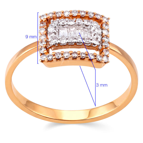 123094-Anel em Ouro Rosé com Diamantes