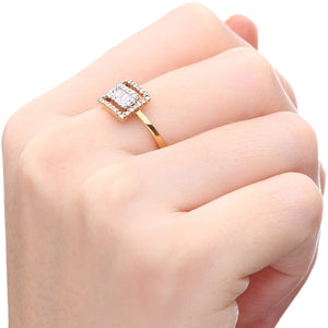 123094-Anel em Ouro Rosé com Diamantes