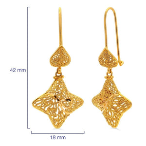 Conjunto Linha Alshahba em Ouro Amarelo 21k