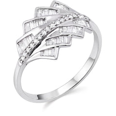 124352-Anel em Ouro Branco de Diamantes