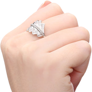 124352-Anel em Ouro Branco de Diamantes
