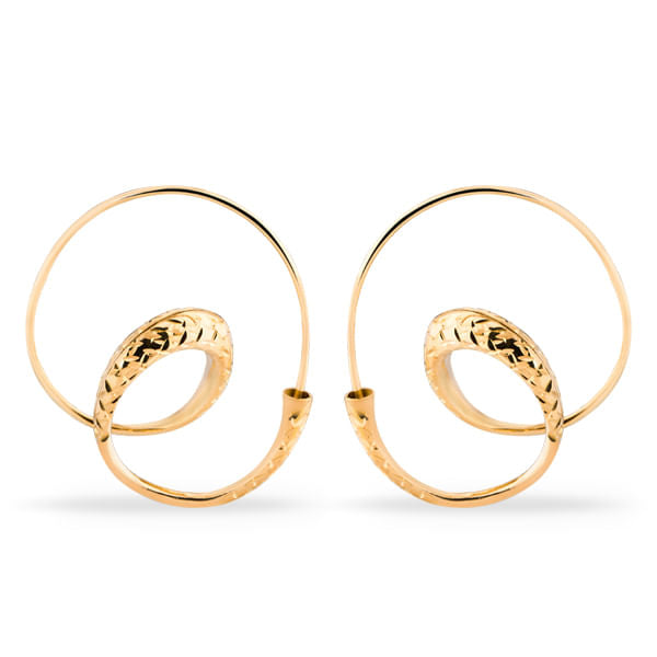 Argola Orbital em Ouro Amarelo 18k