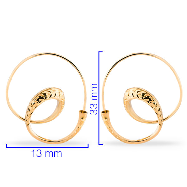 Argola Orbital em Ouro Amarelo 18k