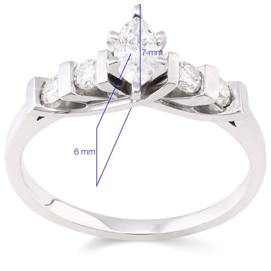 Anel em Ouro Branco de Diamante