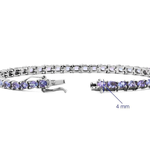 Pulseira em Prata 925 com Tanzanitas