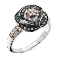 Anel em Prata 925 com Diamantes