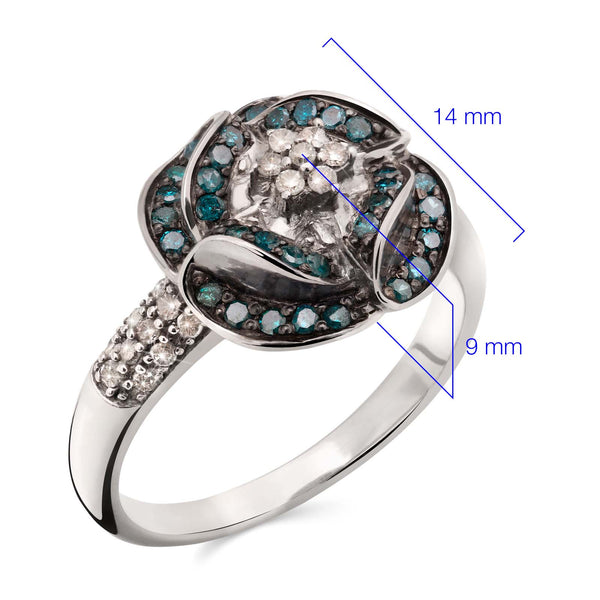 Anel em Prata 925 com Diamantes