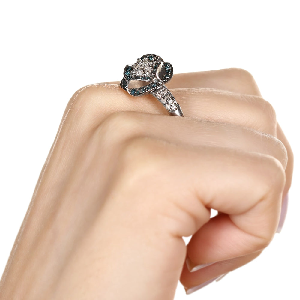 Anel em Prata 925 com Diamantes