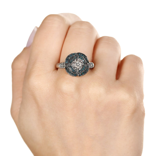 Anel em Prata 925 com Diamantes