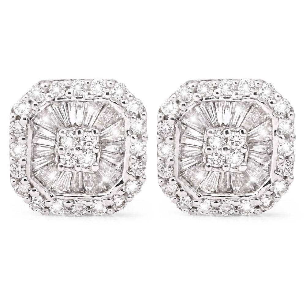 125499 - Par de Brinco em Ouro Branco 18k com Diamantes