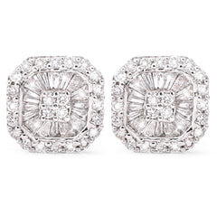 125499 - Par de Brinco em Ouro Branco 18k com Diamantes