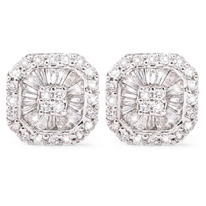125499 - Par de Brinco em Ouro Branco 18k com Diamantes