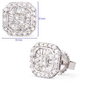 125499 - Par de Brinco em Ouro Branco 18k com Diamantes