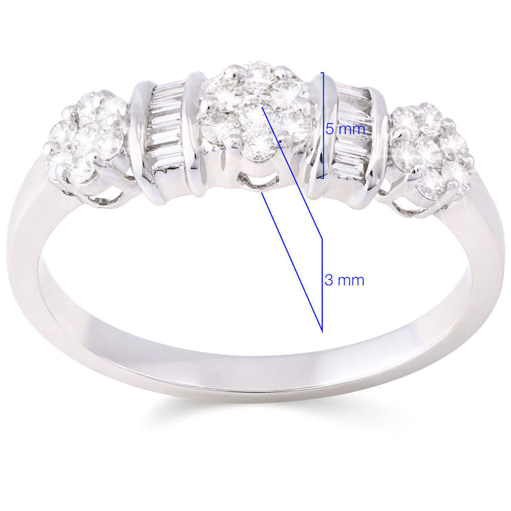 Anel em Ouro Branco com Diamantes