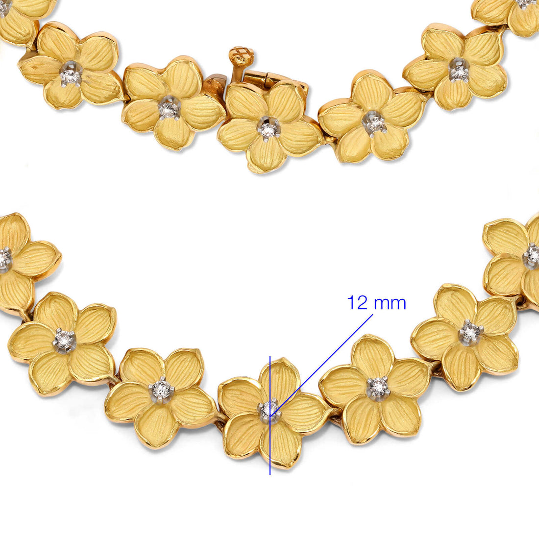 Pulseira Linha Giovanni em Ouro amarelo 18k com 16 Diamantes