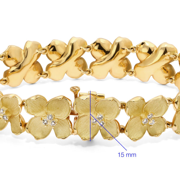 126285-Pulseira Linha Giovanni em Ouro Amarelo 18k com Diamantes