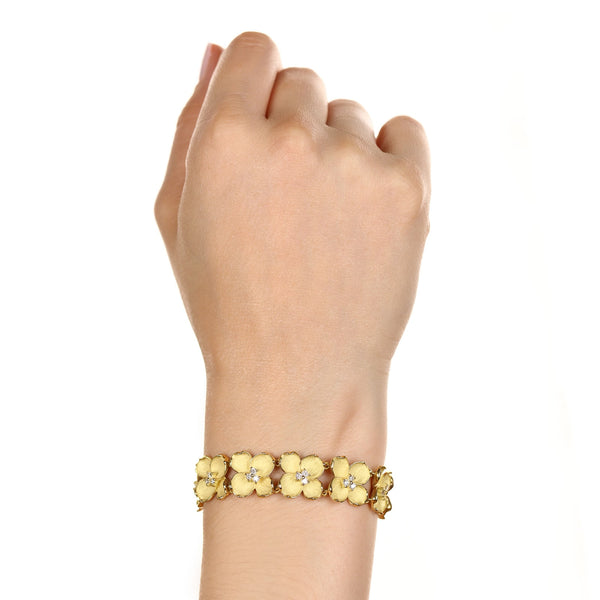 126285-Pulseira Linha Giovanni em Ouro Amarelo 18k com Diamantes