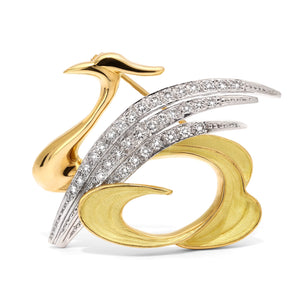 126449-Broche Linha Giovanni em Ouro 18k com Diamantes