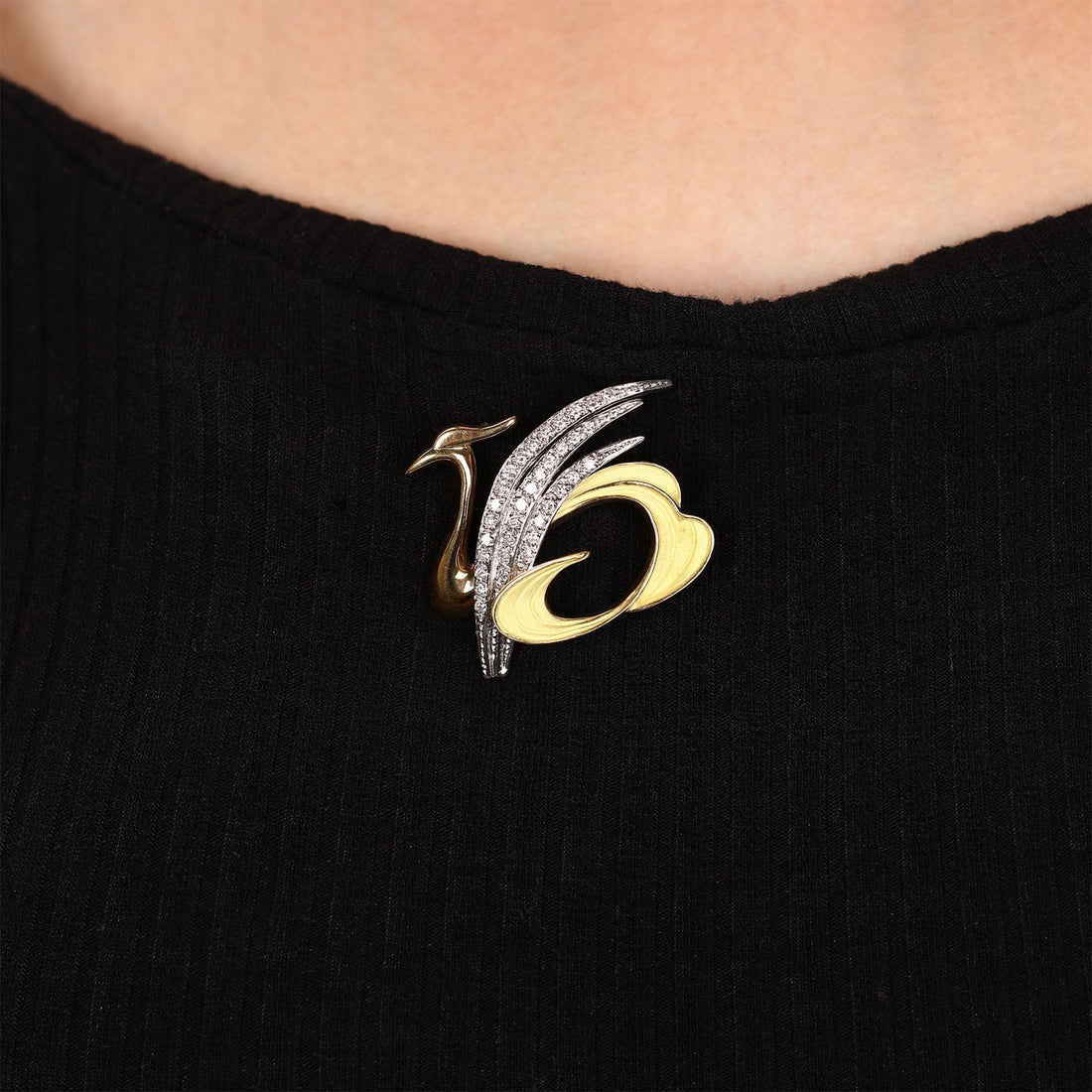 Broche Linha Giovanni em Ouro 18k com Diamantes