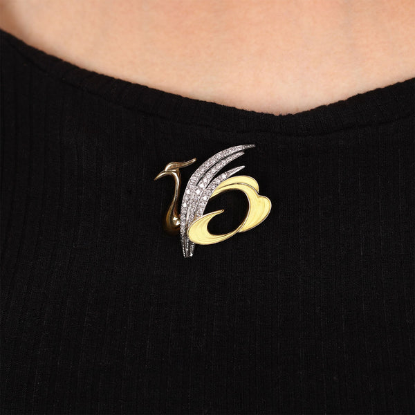 126449-Broche Linha Giovanni em Ouro 18k com Diamantes