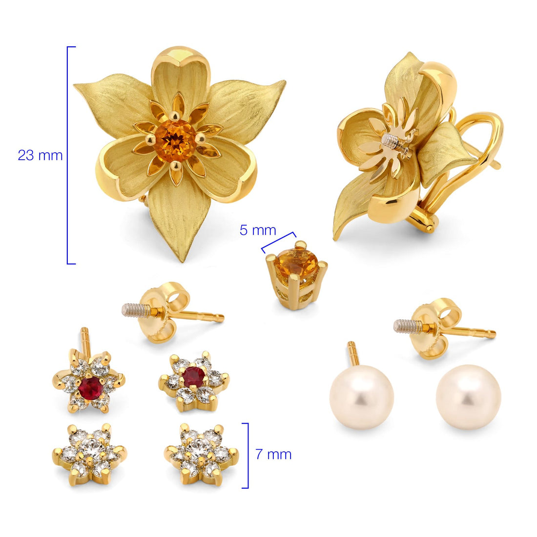 Par de Brinco Linha Giovanni em Ouro Amarelo 18k